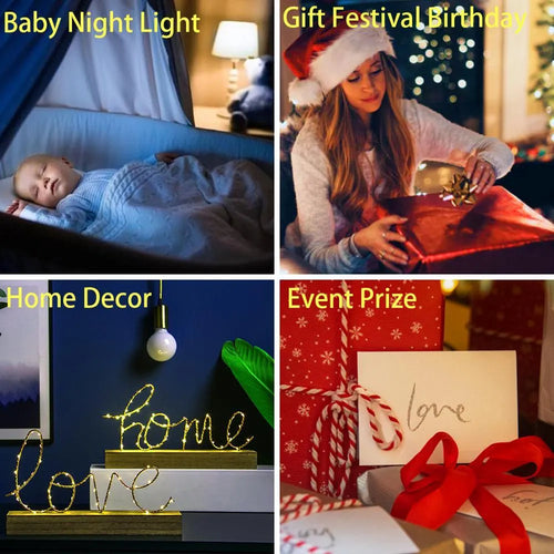 Acrylic 3D night light with European style design and LED illumination on a black base.