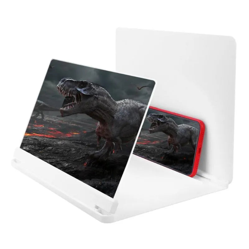 9-inch smartphone screen amplifier with plexiglass lens and universal phone holder