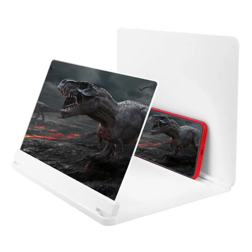 9-inch smartphone screen amplifier with plexiglass lens and universal phone holder