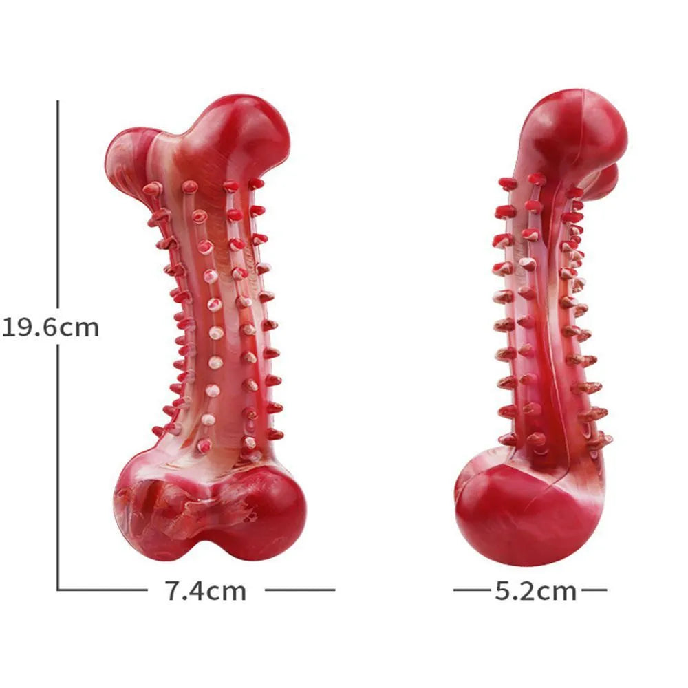 Red natural rubber chew toy for aggressive dogs and heavy chewers