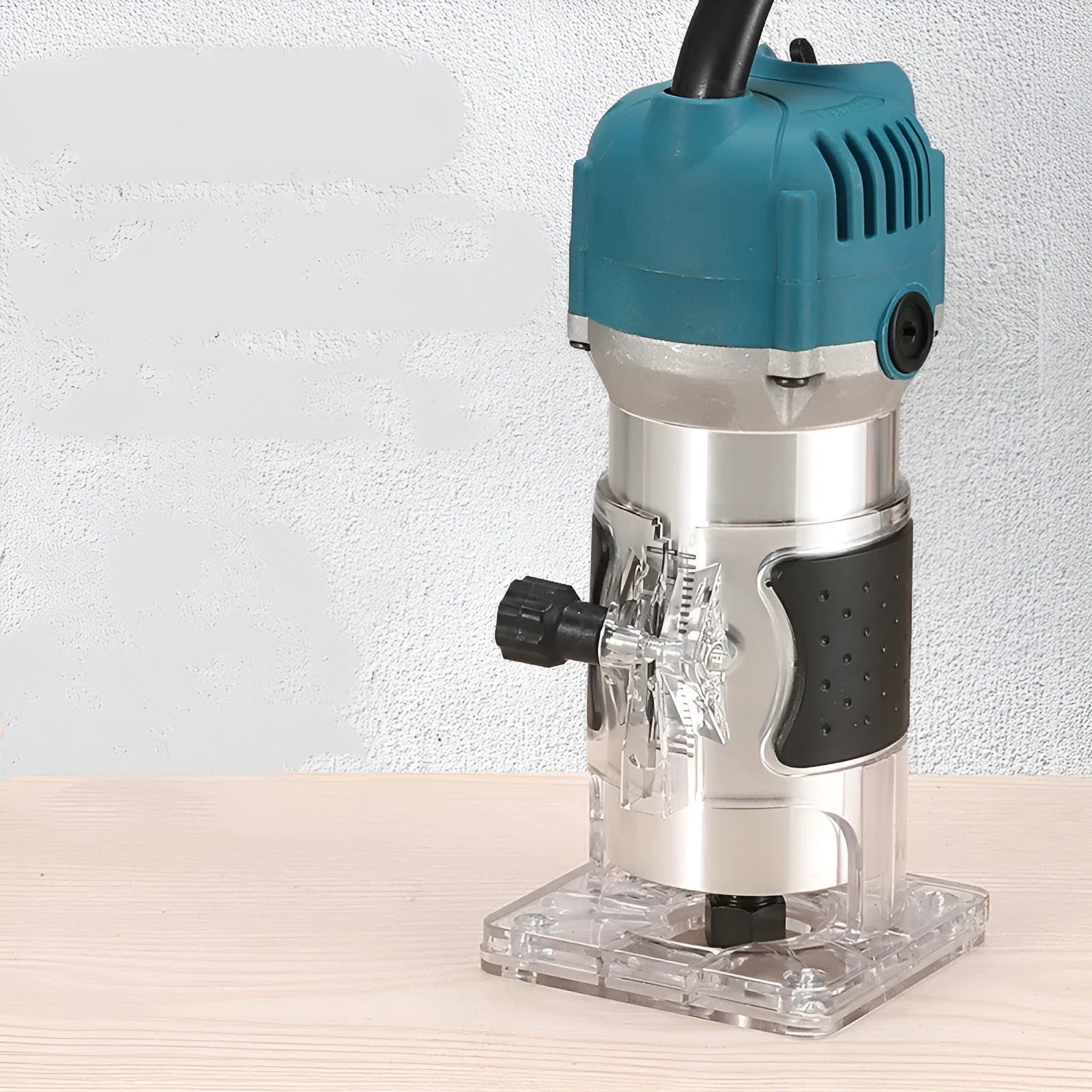 800W electric wood polishing trimmer handheld sander with aluminium casing.