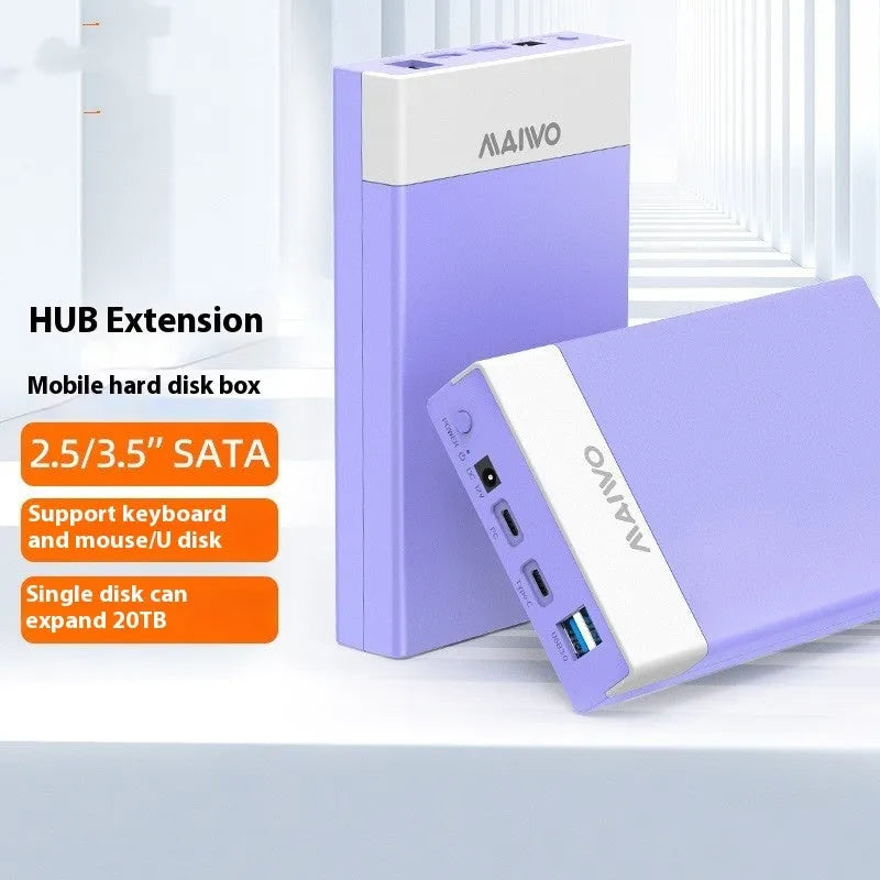3.5 inch USB SATA hard disk enclosure with sliding cover design for desktop drives