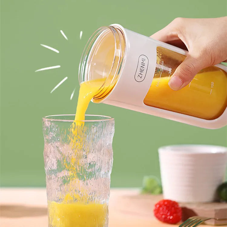 USB portable blender 0.5L in avocado green with 8-leaf knife head