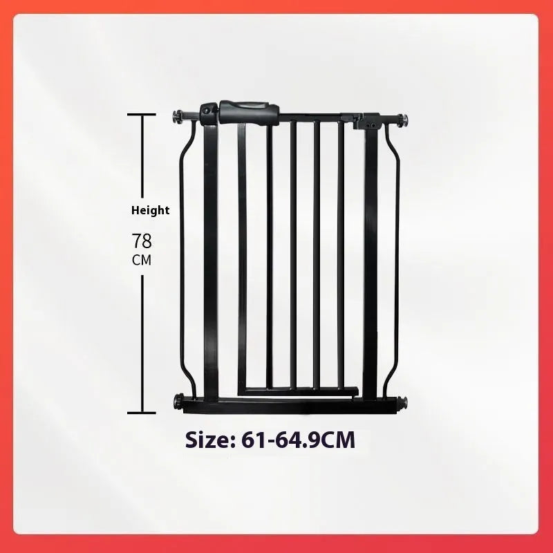 Baby safety gate plastic barrier 78cm high adjustable width 61-85.9cm white model for stairs
