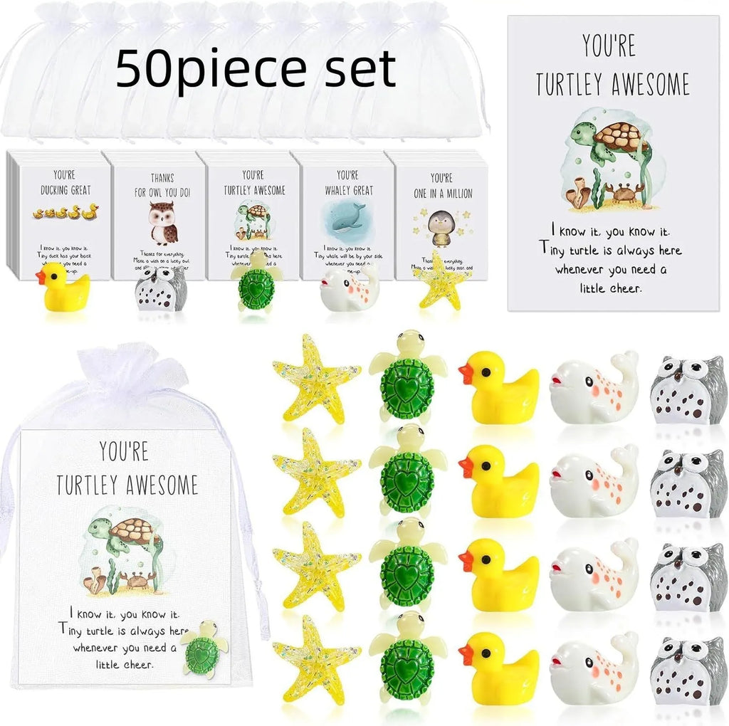 Resin greeting card set with pun inspirational quotes showing multiple card quantities