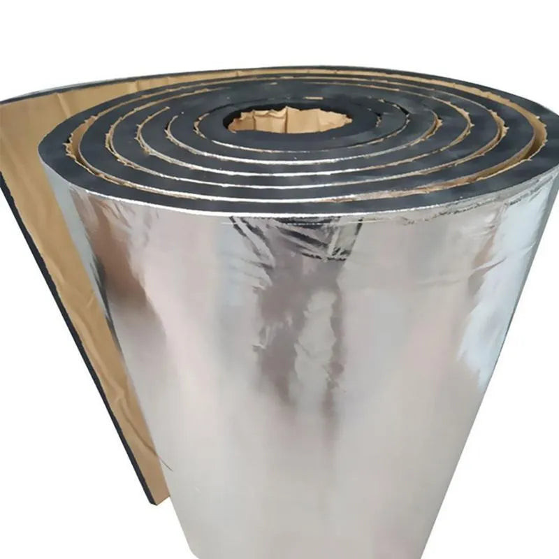 Silver automotive aluminium foil sound insulation mat 50cm x 200cm for firewall heat and noise reduction