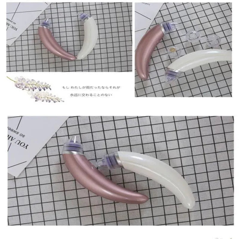 Electric blackhead suction instrument pore cleanser in rose gold or white colour for facial extraction