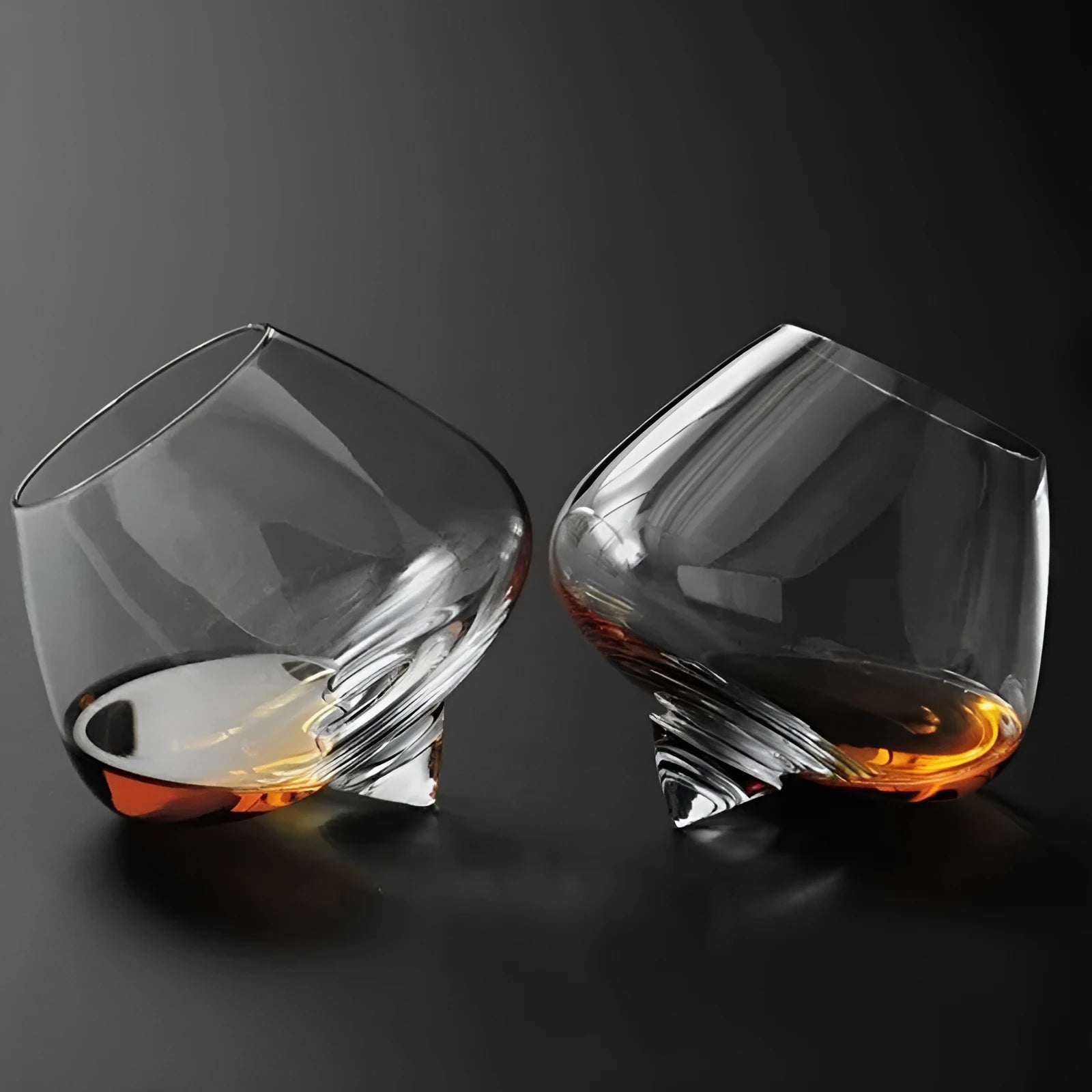 Crystal spirit glass wide belly whiskey tumbler 10.2cm height clear colour