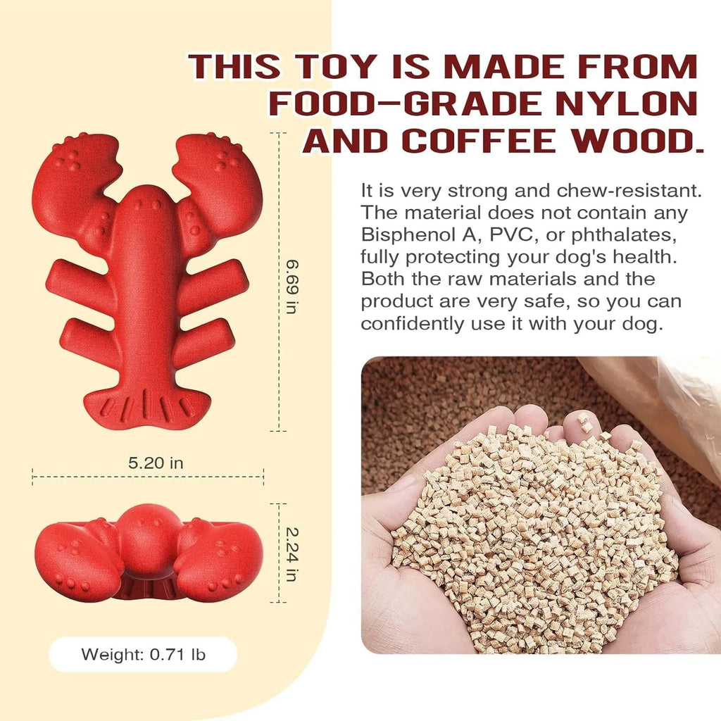 Red hard material dog chew toy for large breed dogs and aggressive chewers
