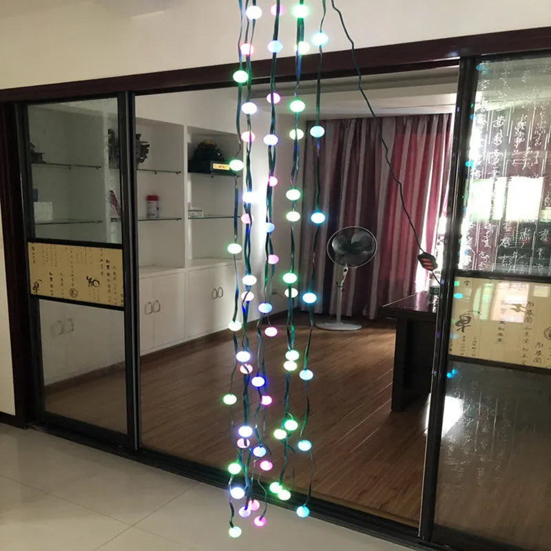 1.8 metre tall LED Christmas tree with 64 remote-controlled colour changing lights