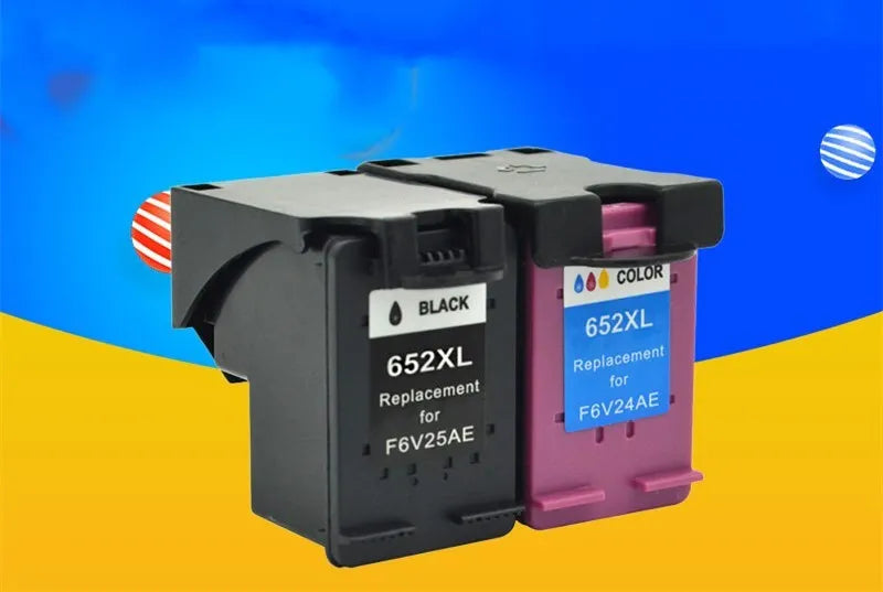 Black and colour compatible ink cartridges for HP Deskjet and Officejet printers.