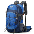 Gray outdoor hiking backpack 20-35L nylon with bracket support and air pillow belt