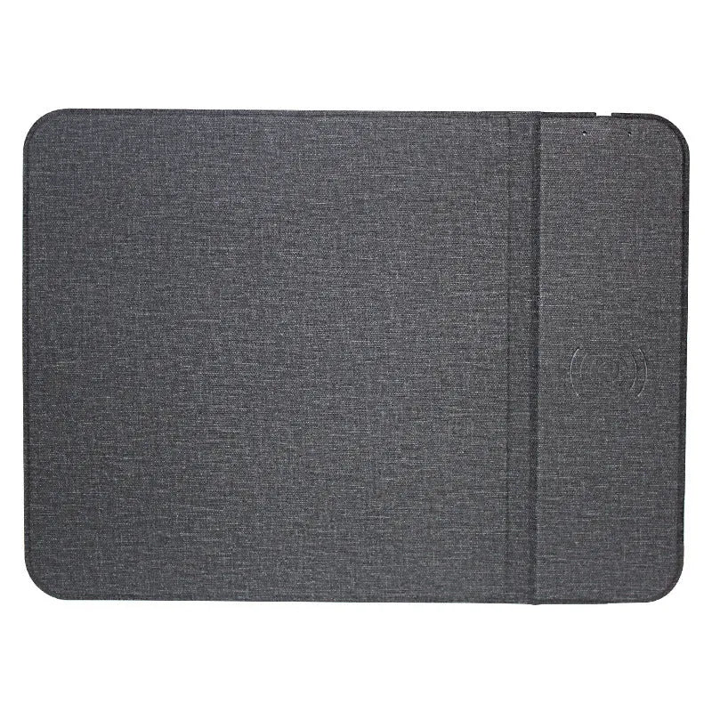 Foldable cloth wireless phone charging holder in open and closed positions