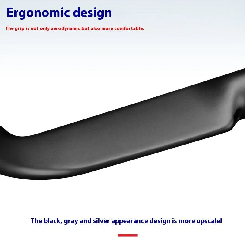 Carbon fibre road bike handlebar showing black and red colour options with double line graphic.