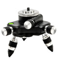Black aluminium spirit level base with 360-degree angle adjustment for measurement tools