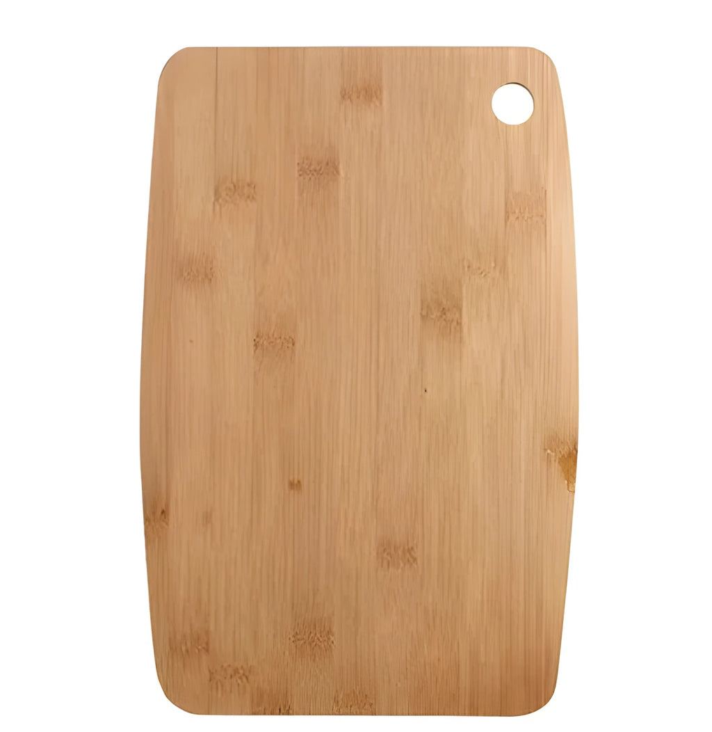 Square Moso bamboo cutting board 28 by 17 by 1 centimetres with antibacterial protection