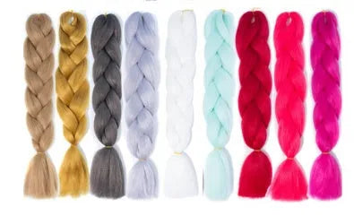 African black braid hair high temperature wire braiding hair for wigs in many colours