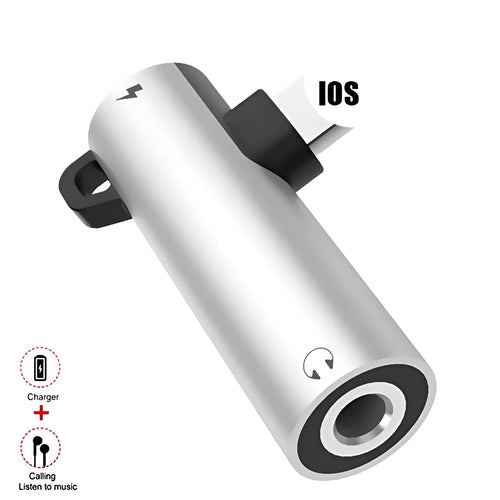 Lightning to 3.5mm headphone adapter for iPhone in multiple colour options