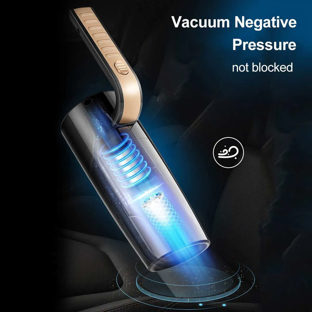 Mini car vacuum cleaner black ABS handheld 4500PA 12V with 5 metre cord