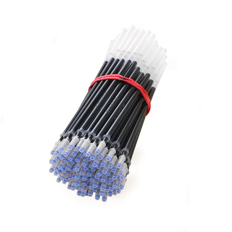 Automatic fade pen set showing pen holder, case, and eight refill units for temporary marking.
