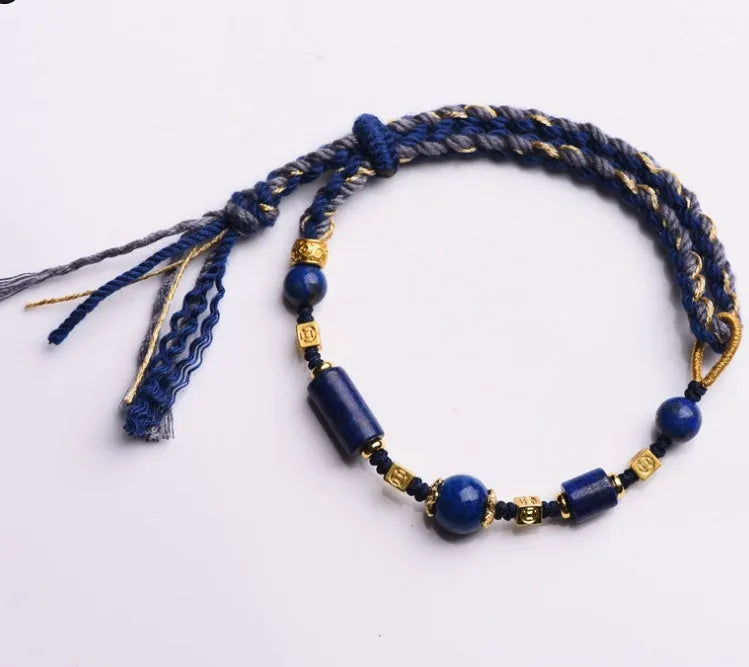 Hand-woven ethnic watch band made from flexible wire in Hongfei Ebony colour