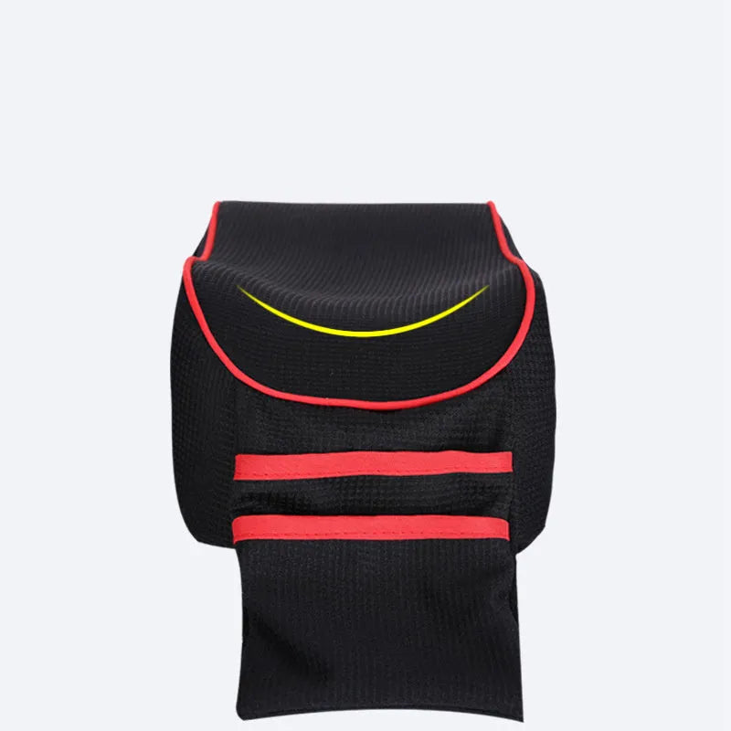 Car armrest box pad in sports knitted fabric 16x30cm in black colour