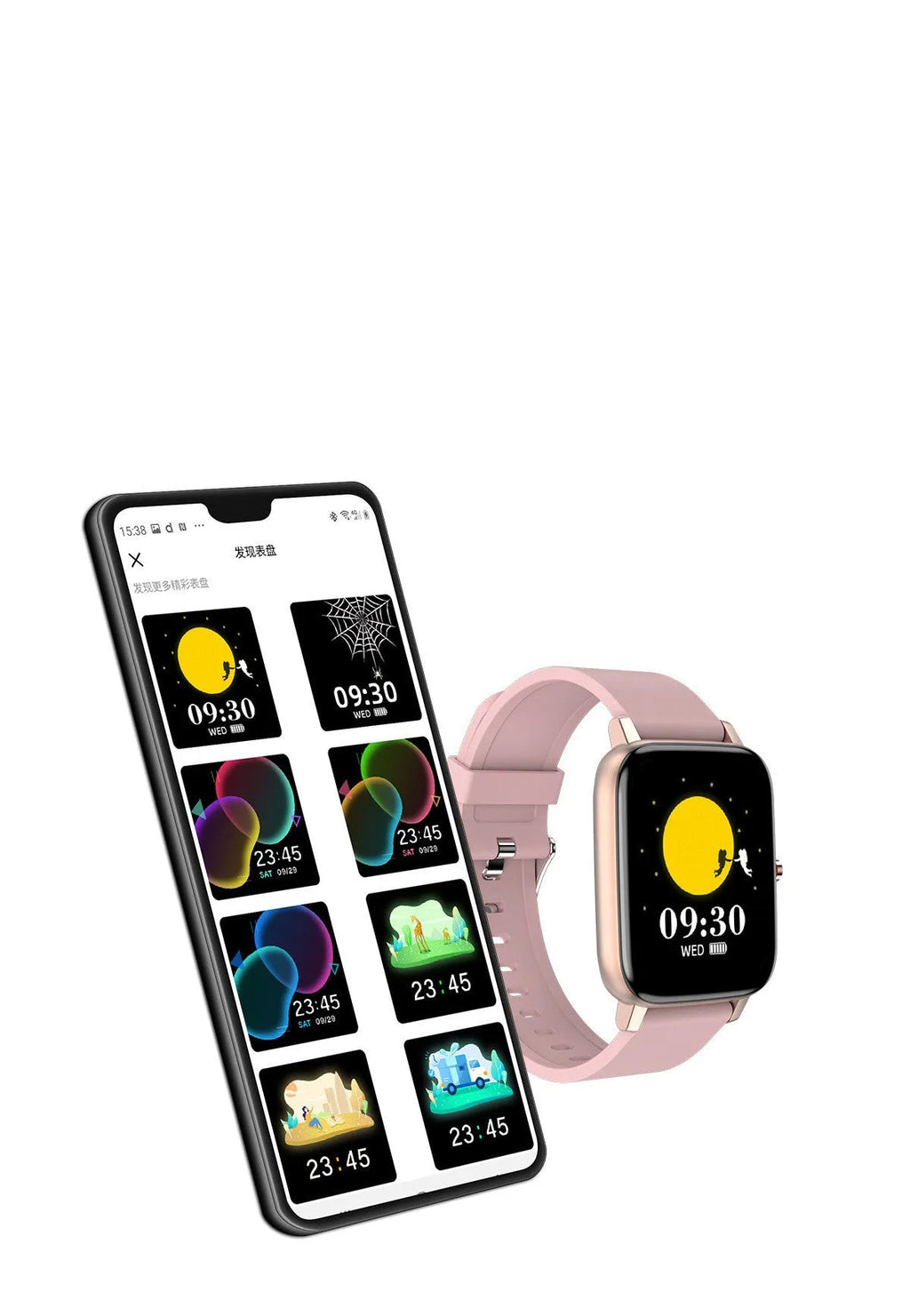 H80 black smart watch with 1.69-inch screen on a silicone strap, displaying ECG and heart rate data