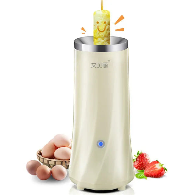 Beige mini breakfast machine with compact design for small kitchen counter spaces