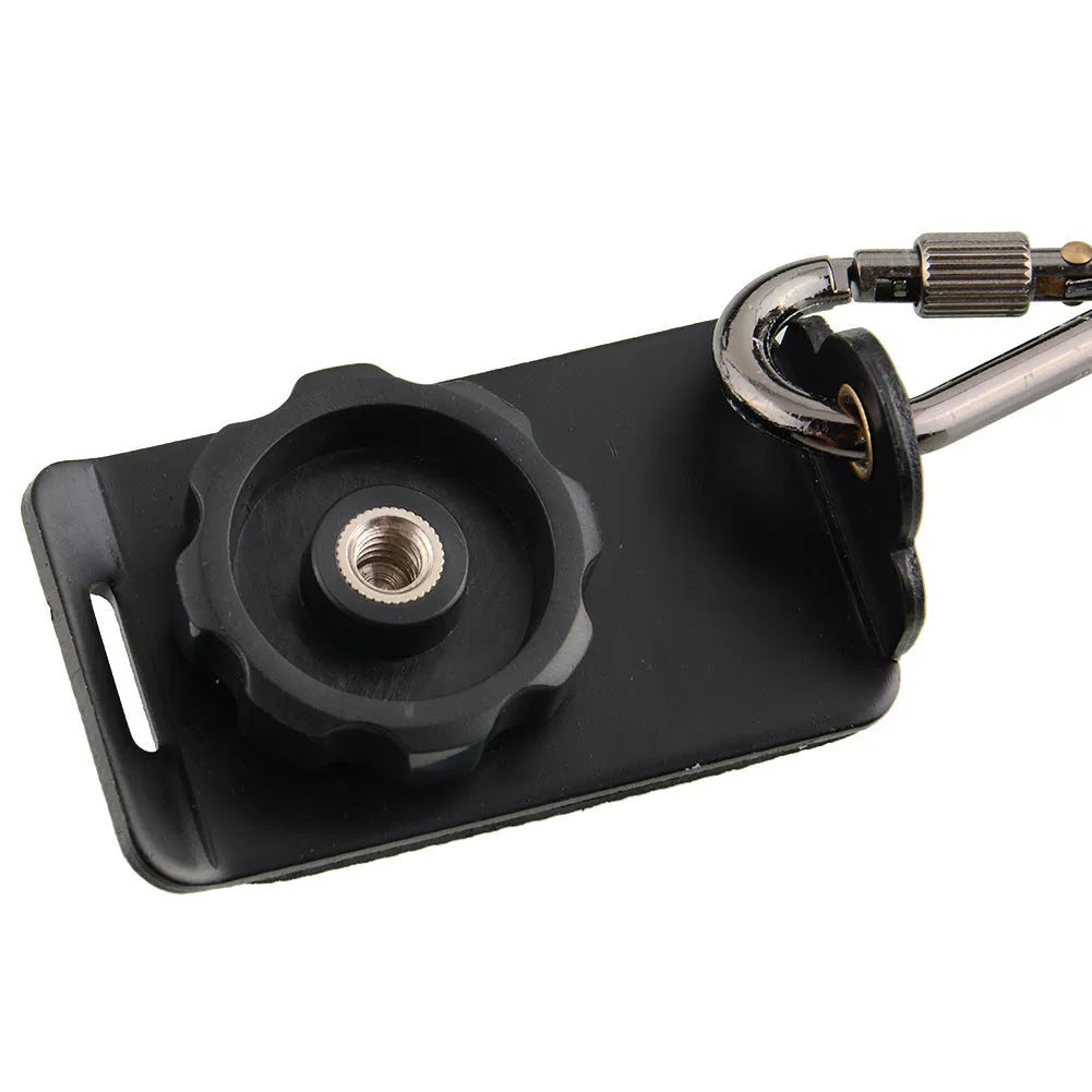 Black dual SLR camera shoulder strap with thick sponge padding and metal mounting hardware