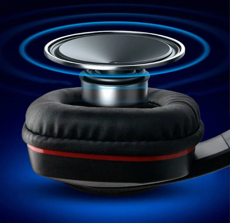 Black wired gaming headset with 40mm speakers and 6.3mm straight plug