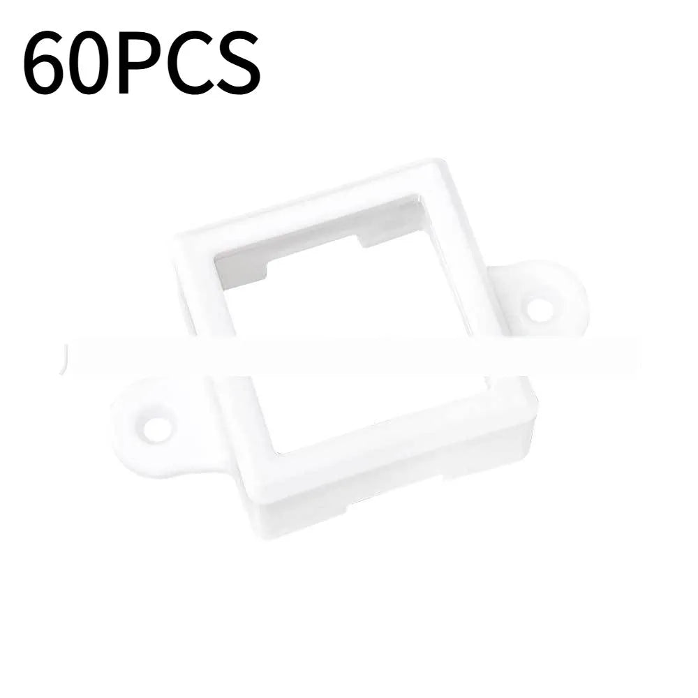 White plastic LED light bracket protective lampshade, dimensions 1.7cm by 6cm