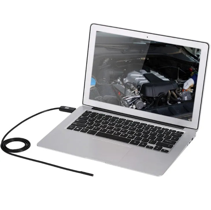 OWSOO USB endoscope camera with 5m cable, hook, magnet, and mirror accessories for phone inspection