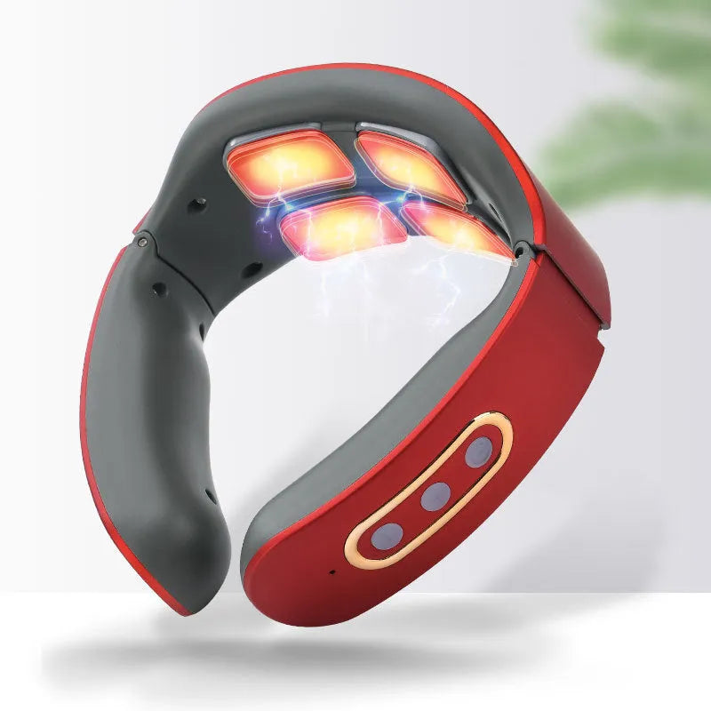Smart shoulder and neck massager made from PC and silica gel with polymer battery