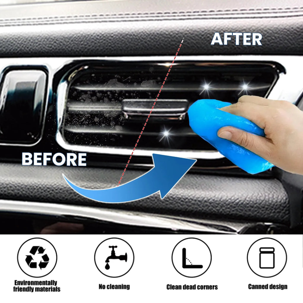 6.2x5.7cm car cleaning soft gel adhesive tool for interior gap dust and pet hair removal