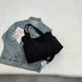 Women's polyester canvas shoulder tote bag with large capacity and internal mobile phone pocket storage