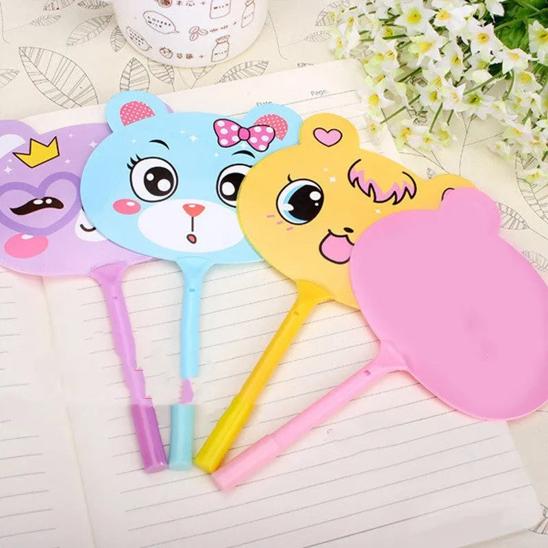 Plastic advertising ballpoint pen with animal designs measuring 19.5cm