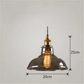 Nordic industrial glass chandelier with adjustable 1.2m height in amber colour for living room