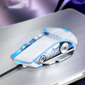 Game optical mouse USB silent light with touch roller in black finish