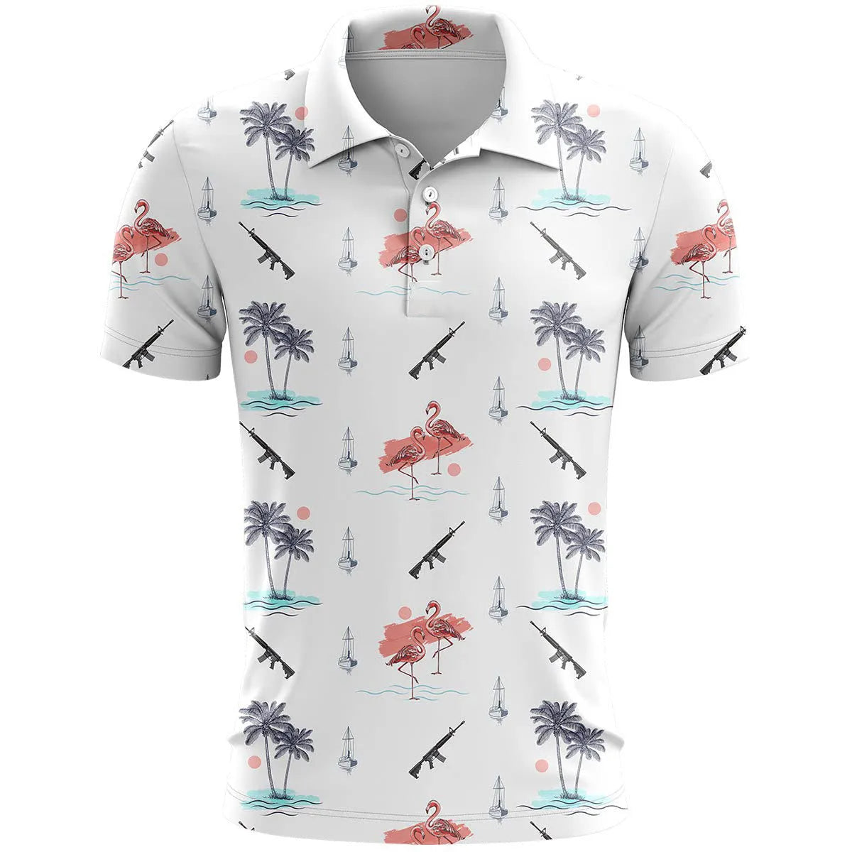 3D printed pattern on a loose-fit short sleeve sports top made from thin bird eye cloth fabric.