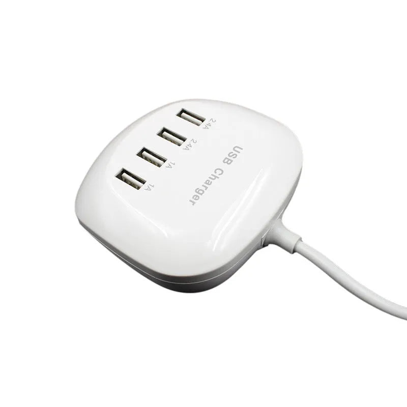 USB wall charger with EU and US plug options for smartphone and tablet charging