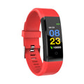 Screen Smart 115plus wristband heart rate monitor fitness tracker with colour LED display and touch screen, black TPU strap