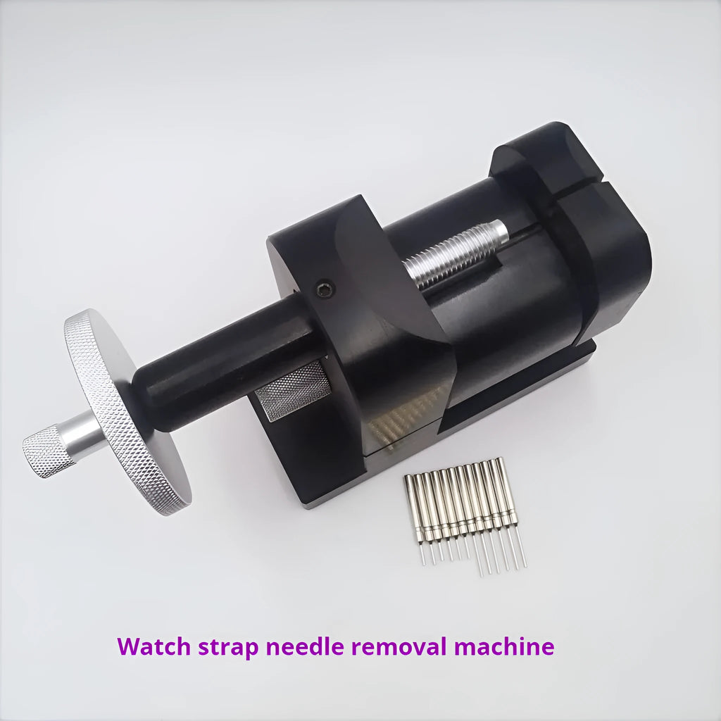Steel watch strap removal machine tool for professional and DIY watch repair with alloy construction