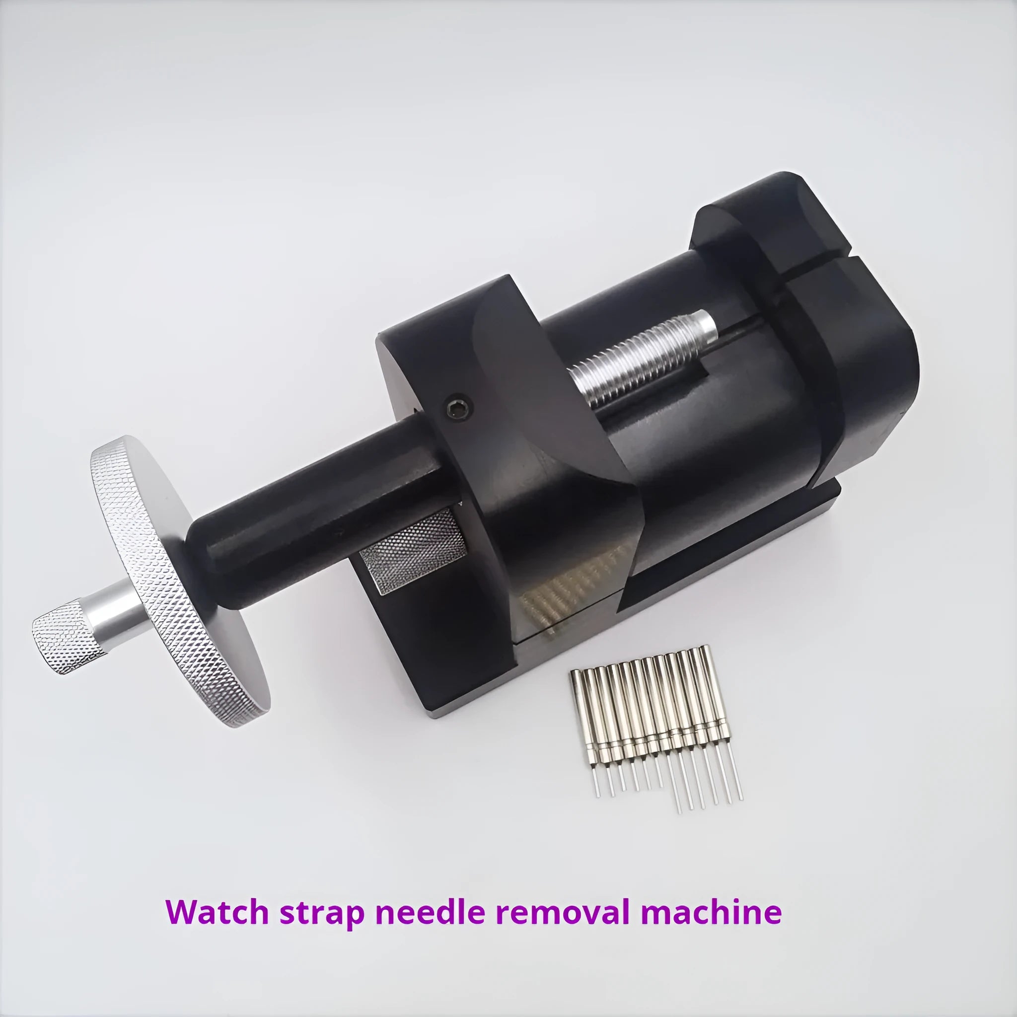 Steel watch strap removal machine tool for professional and DIY watch repair with alloy construction