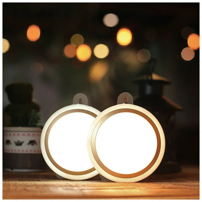 Circular smart LED motion sensor light unit with infrared sensor, 80mm in diameter.