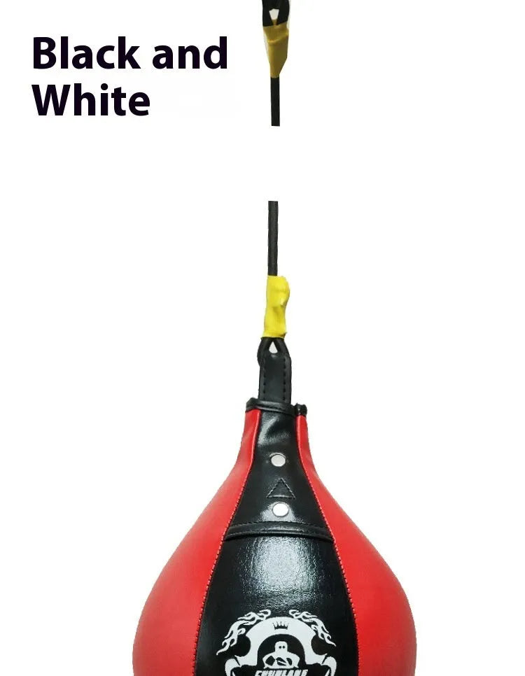 Diamond pattern PU leather hanging speed ball for boxing and Muay Thai training