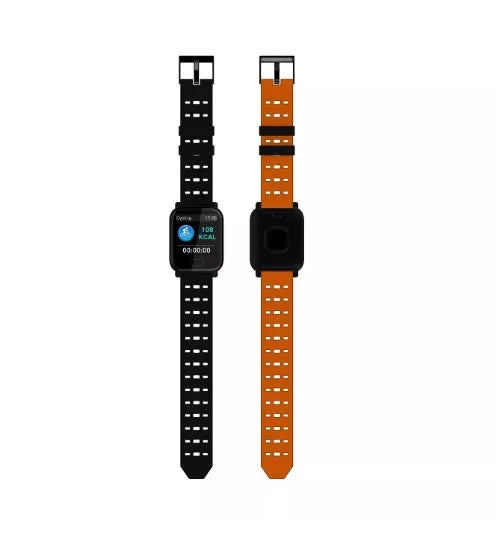 A6 smart bracelet in blue silicone strap with 1.3-inch colour screen on wrist