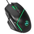 A876 black wired gaming mouse with 8 buttons and 7-colour breathing light