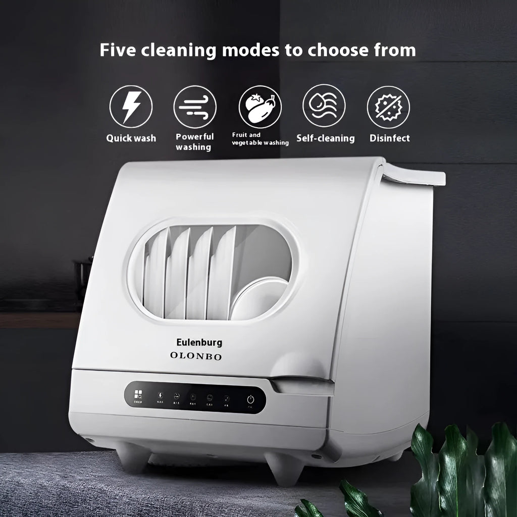 Desktop Dishwasher Household Installation-free Automatic Intelligent Disinfection And Drying 21-40L Capacity 1200W White 220V UK Standard