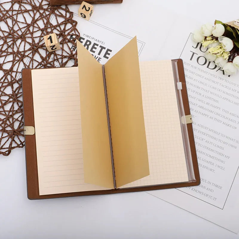 A6 cowhide rope diary notebook with wireless binding in grey, pink or red colour