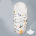 Cotton baby anti-startle swaddle blanket measuring 30x60cm with printed animal design